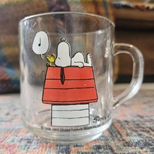 Vintage peanuts snoopy glass - vintage,