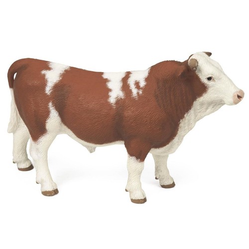 Simmental bull figurine hand - simmental,