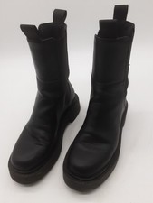 H&M chunky women's slip on faux leather combat boots.