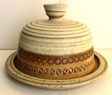 Broadstairs Pottery. Cheese  Dish . Pork Pie Server. Diane Sanders 1970s. Studio