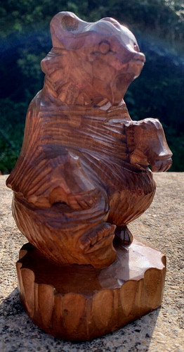 Vintage hand carved seated - vintage,