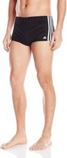 New ADIDAS Men's Mesh Drag Swim Briefs Suit Trunks Black 22