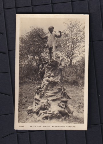 Postcard peter pan statue - peter,