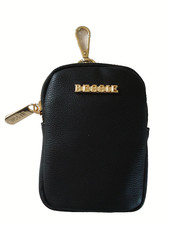 BESSIE black PU zip purse bag
