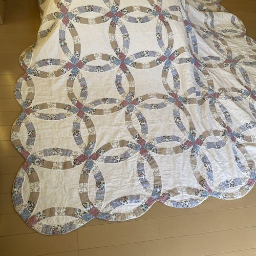 Antique handmade quilt double - quilt,