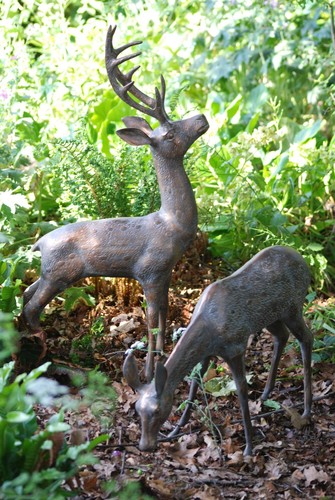 Large deer set ornament - deer,