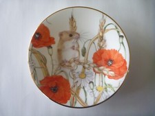 Royal Kendal Mouse Pin Dish - Gilt Rim Trinket - Sheila Mannes Abbott - 12.5 cm