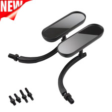 Pair Black Mini Oval Rearview