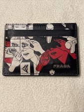 PRADA Card Holder Wallet Purse Ladies Multicoloured Leather Id Wallet.