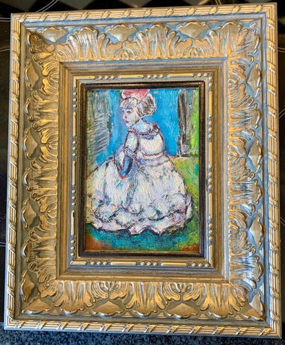 Oil painting girl - painting, signed