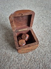 Dice Holder and Shaker Mahogany Wood