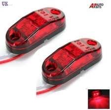 2 X 12v 2smd Led Red Rear Outline Marker Lights Camper Caravan Bus Truck Trailer