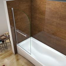 New Design Extra Wide 180?Pivot Curved Corner Best Over Bath Shower Glass Screen