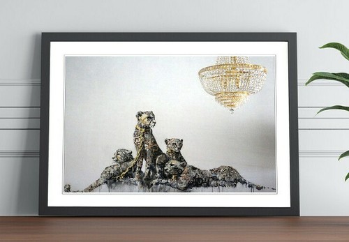 Banksy panthere framed art - framed,