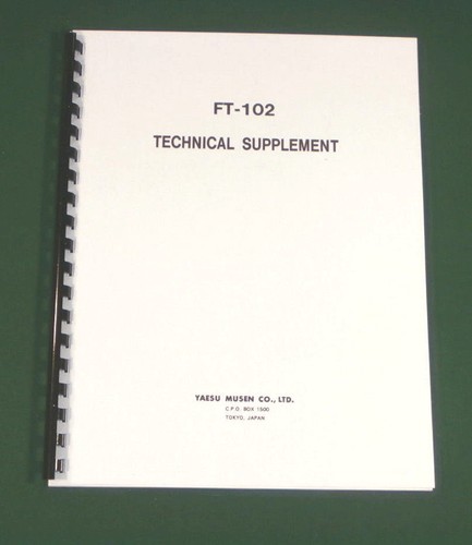 Yaesu 102 technical manual - yaesu, ft-102