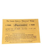 Vintage Car Battery guarantee