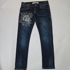 Ed Hardy by Christian Audigier womens White Label Low Rise Jeans 28w.