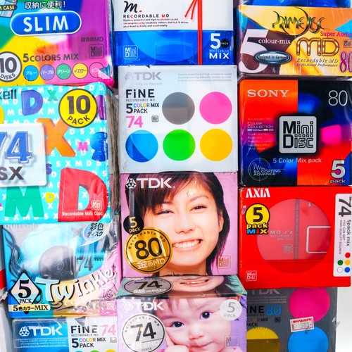 New blank minidisc packs - new,