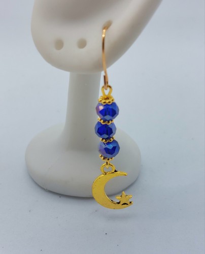 Gold moon and star cobalt - gold,