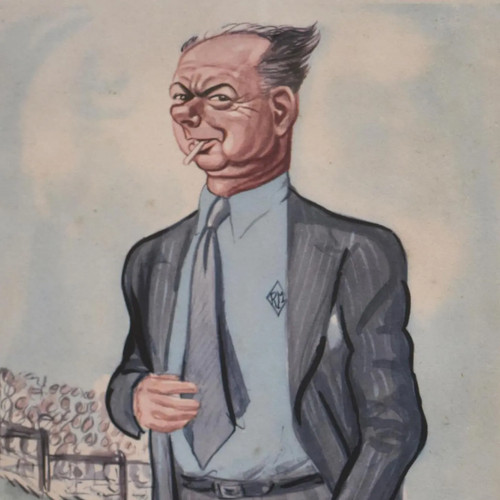 1956 raymond mays caricature - 1956,