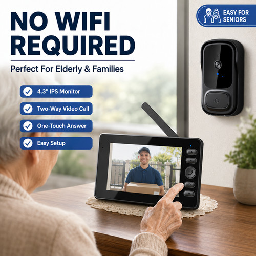 Wireless video doorbell - doorbell, camera