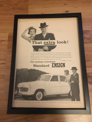 Standard ensign 1958 - ensign-1958-a4, framed