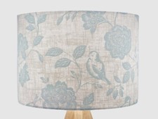 Floral Bird Duck Egg Fabric