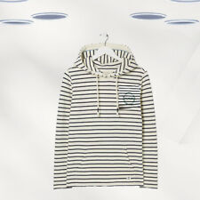 Ex Fat Face Women’s Long Sleeve Stripe Hoodie in Ivory (Missprint Defect)