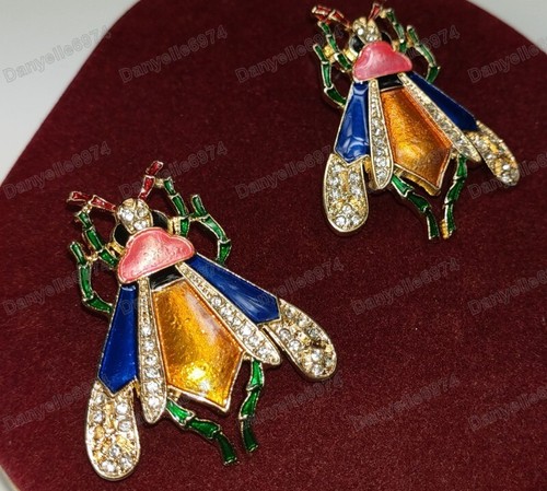 Large beetle enamel crystal - large, enamel&crystal