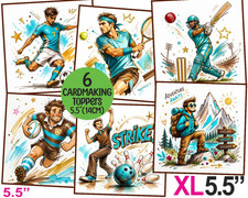 Sports Mix Card Toppers 5.5"