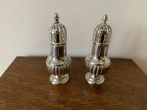 Pair vintage silver - silver, plate