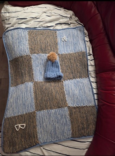 Hand knitted baby blanket - baby,