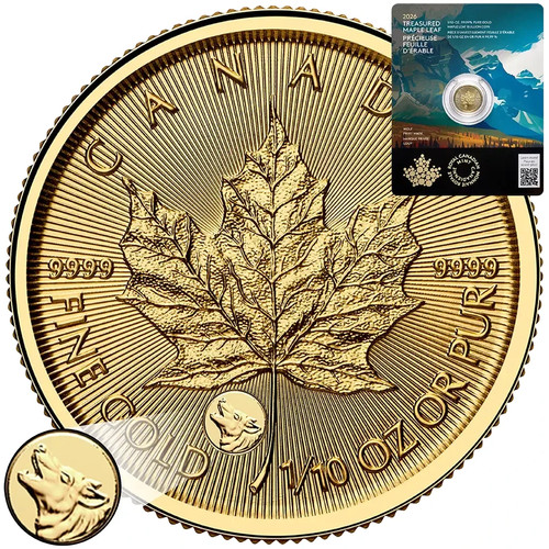 Gold coin maple leaf - gold, privy