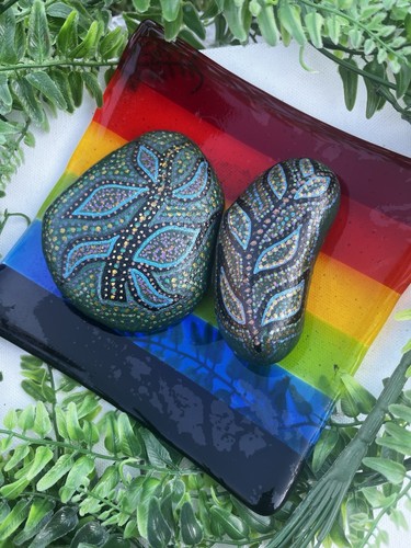 Hand painted stones set 2 - stones,,