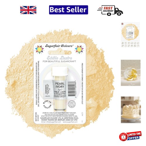 Sugarflair pearl ivory edible - sugarflair,
