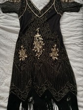 Black & Gold sequin Flapper