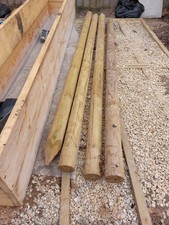 2700x100mm Machined Round Wooden Stakes/Posts - used, but in excellent condition