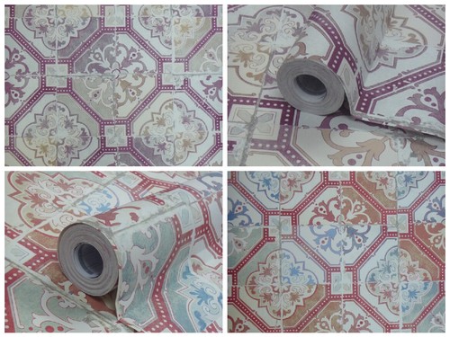 Shabby chic wallpaper tiling - shabby,