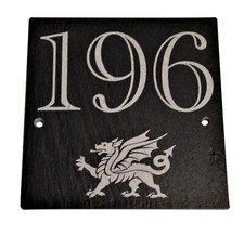 Engraved Slate House Number