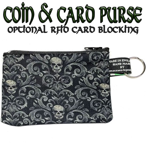 Gothic skull coin card - &,