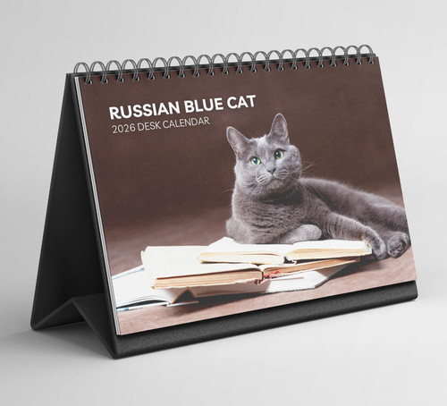 Russian blue cat - russian, calendar