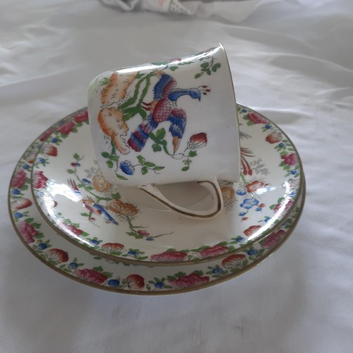 Vintage diamond china trio cup - china,