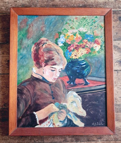 Vintage signed oil painting - vintage,