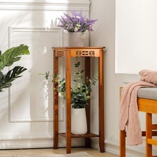 2Tier Retro Bamboo Plant Stand