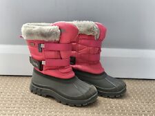 Trespass Girls Pink Fleece-Lined Snow Boots Waterproof Stroma II -UK Size 1