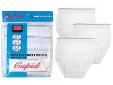 3 pc pack BOYS White Briefs