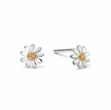 Daisy London Marguerite Daisy Stud Earring in Sterling Silver & YGP - E4001