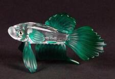 SWAROVSKI CRYSTAL SIAMESE FIGHTING FISH GREEN 261259 MINT BOXED RETIRED RARE