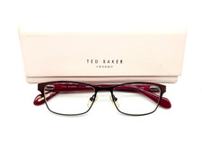TED BAKER Firefly Designer Ladies Eyeglasses Frames -Burgundy Full Rim with Case