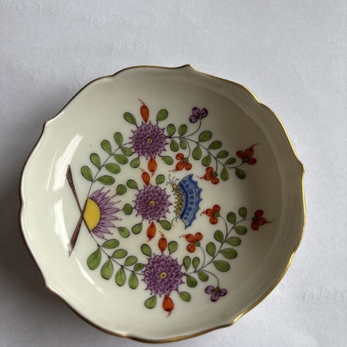 Meissen dish gilded - meissen, purple